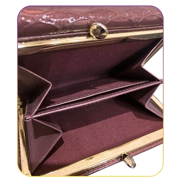 Vivienne Westwood Burgundy Orb Trifold Leather Wallet Coin Purse EUC Authentic - Picture 8 of 8